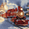 Christmas Santa Claus Train Diamond Painting