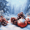 Christmas Snowy Landscape Diamond Painting