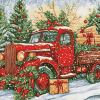 Christmas Vintage Truck Diamond Painting