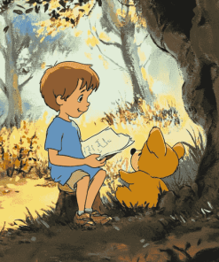 Christopher Robin Cartoon Diamond Painting