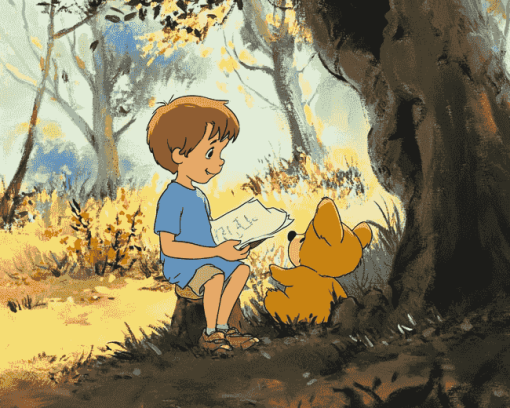 Christopher Robin Cartoon Diamond Painting