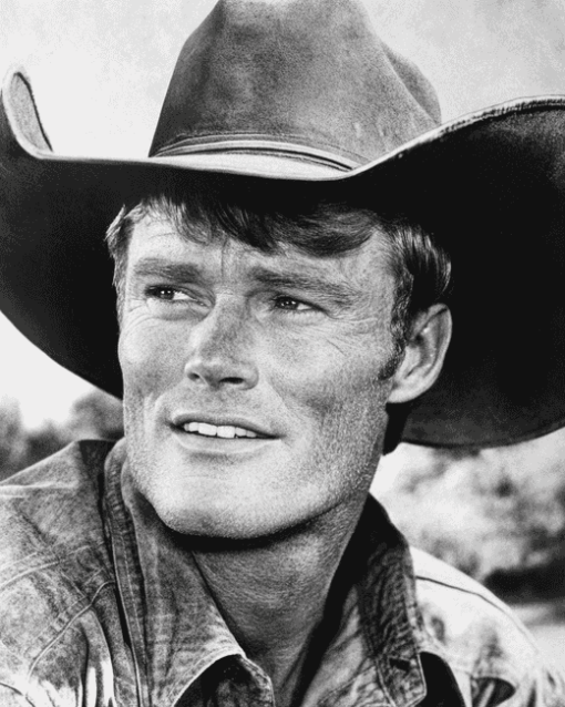 Chuck Connors Black and White Diamond Painting