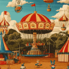 Circus Ferris Animation Diamond Painting