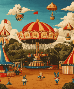 Circus Ferris Animation Diamond Painting