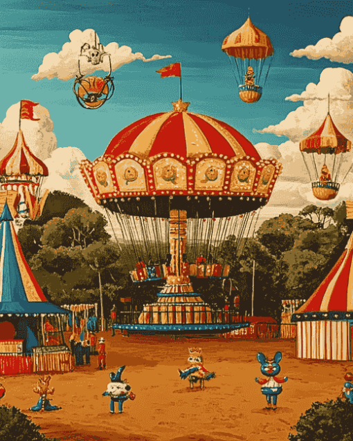 Circus Ferris Animation Diamond Painting