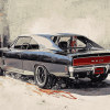 Classic 1968 Dodge Charger Diamond Painting