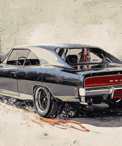 Classic 1968 Dodge Charger Diamond Painting