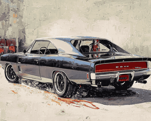 Classic 1968 Dodge Charger Diamond Painting