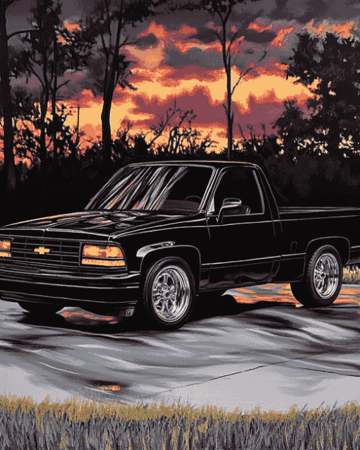 Classic 1990 Chevy Diamond Painting