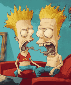 Classic Beavis And Butthead Diamond Painting