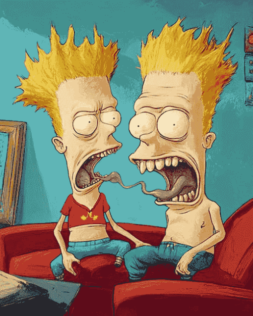 Classic Beavis And Butthead Diamond Painting