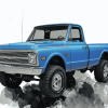 Classic Blue 1968 Chevrolet Truck Diamond Painting