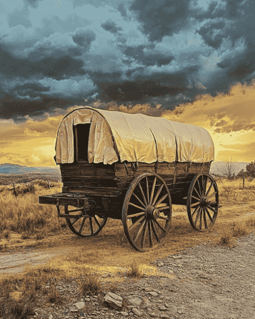 Classic Covered Wagon Diamond Painting