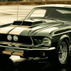 Classic Green Mustang Car Diamond Painting