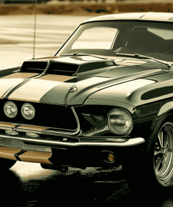 Classic Green Mustang Car Diamond Painting