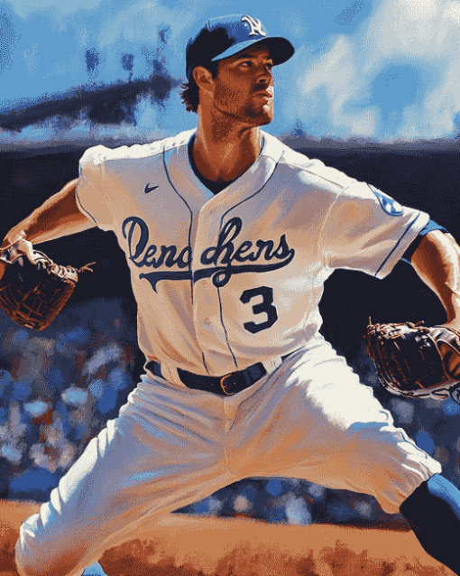 Clayton Kershaw Baseball Legend Diamond Painting