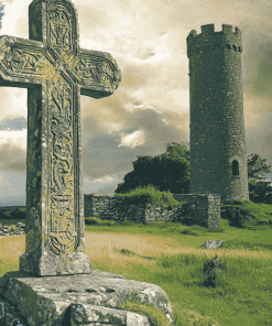 Clonmacnoise Cross Scenic Views Diamond Painting