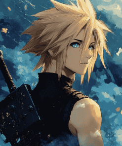 Cloud Strife Anime Diamond Painting