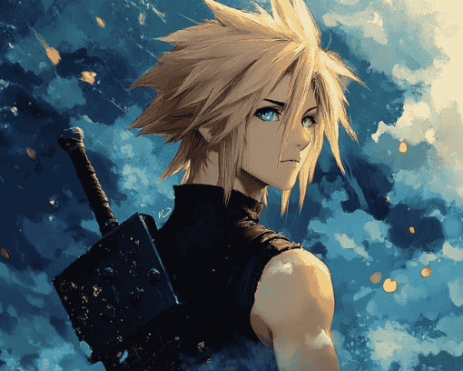 Cloud Strife Anime Diamond Painting