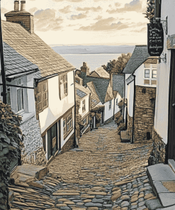 Clovelly Streets and Buildings Diamond Painting