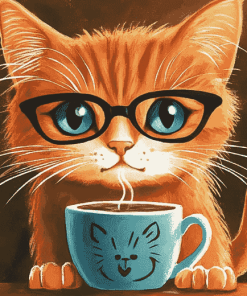 Coffee Cat Diamond Painting