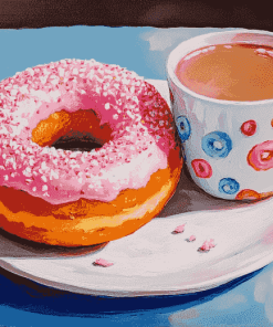 Coffee and Donut Treats Diamond Painting