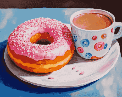 Coffee and Donut Treats Diamond Painting