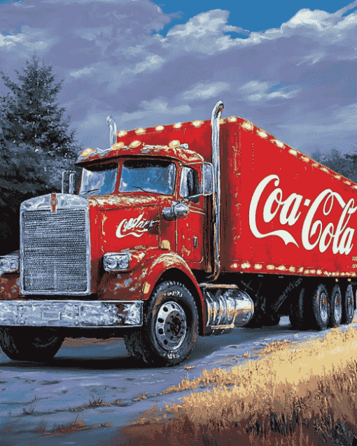 Cola Truck Engines Diamond Painting