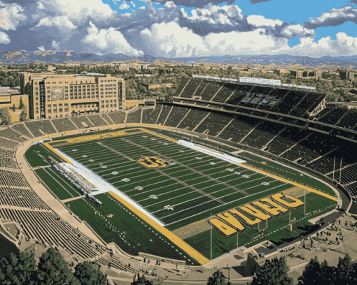 Colorado Buffaloes Stadium Landscape Diamond Painting