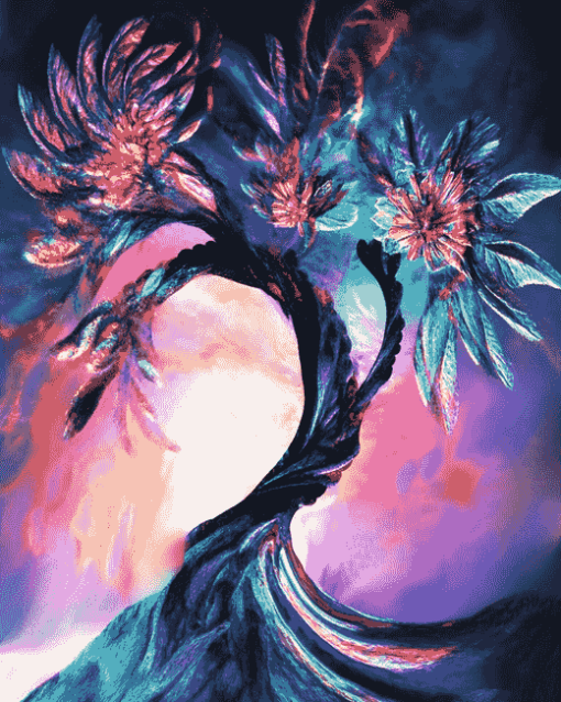 Colorful Abstract Female Tree Diamond Painting