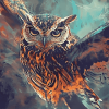 Colorful Abstract Owl Diamond Painting