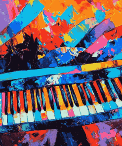 Colorful Abstract Piano Diamond Painting