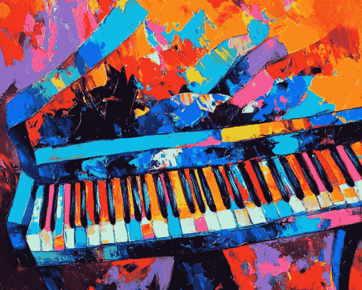 Colorful Abstract Piano Diamond Painting