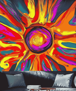 Colorful Abstract Sun Diamond Painting