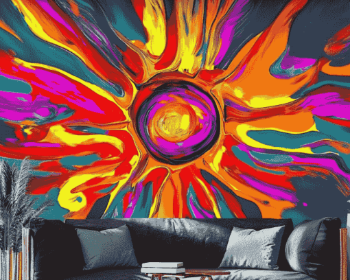 Colorful Abstract Sun Diamond Painting