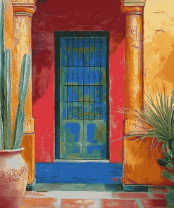 Colorful Andalusia Hacienda Diamond Painting