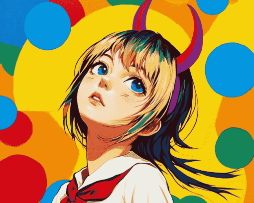 Colorful Anime Girl Diamond Painting