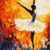 Colorful Ballerina Under Moonlight Diamond Painting