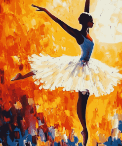 Colorful Ballerina Under Moonlight Diamond Painting