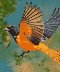 Colorful Baltimore Oriole Diamond Painting