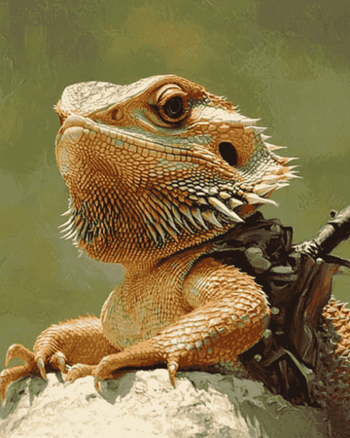 Colorful Bearded Dragon Diamond Painting