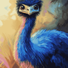 Colorful Blue Emu Diamond Painting