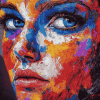 Colorful Blue Eyes Woman Diamond Painting