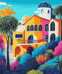 Colorful Buildings Home Diamond Painting