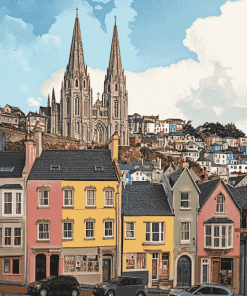 Colorful Cobh Cathedral Diamond Painting