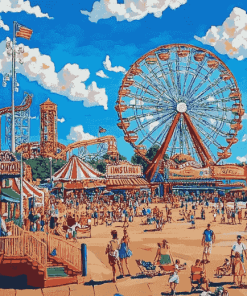 Colorful Coney Island Diamond Painting