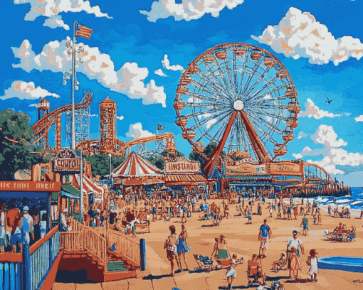 Colorful Coney Island Diamond Painting