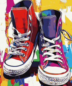 Colorful Converse Pop Art Diamond Painting