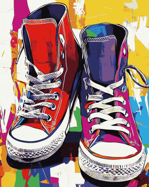 Colorful Converse Pop Art Diamond Painting