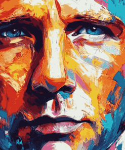 Colorful Daniel Craig Celebrity Diamond Painting